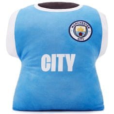 FAN SHOP SLOVAKIA Vankúšik Manchester City FC, tvar tričká, modrý, 36x38 cm