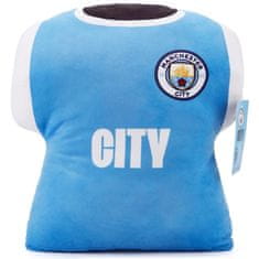 FAN SHOP SLOVAKIA Vankúšik Manchester City FC, tvar tričká, modrý, 36x38 cm