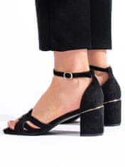 Amiatex Dámske sandále 108202 + Nadkolienky Gatta Calzino Strech, čierne, 38