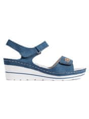 Amiatex Dámske sandále 108205 + Nadkolienky Gatta Calzino Strech, odtiene modrej, 41