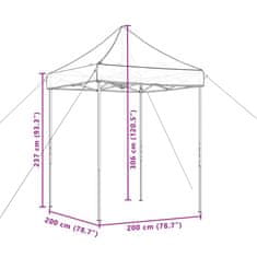 Petromila vidaXL Skladací pop-up párty stan burgundský 200x200x306 cm