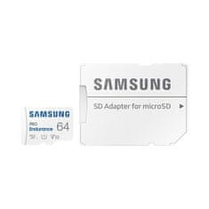 SAMSUNG Pamäťová karta Micro SDXC Pro Endurance 64GB UHS-I U1 (100R/ 30W) + SD adaptér