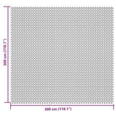 Vidaxl Kempingová podložka krémová 3x3 m