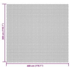 Vidaxl Kempingová podložka bledosivá 3x3 m