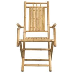 Petromila vidaXL Skladacie záhradné stoličky 6 ks 53x66x99 cm bambus