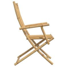 Petromila vidaXL Skladacie záhradné stoličky 8 ks 53x66x99 cm bambus