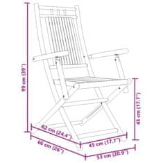 Petromila vidaXL Skladacie záhradné stoličky 6 ks 53x66x99 cm bambus