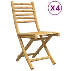 Petromila vidaXL Skladacie záhradné stoličky 4 ks 43x54x88 cm bambus