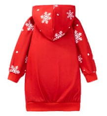 EXCELLENT Vianočné mikinové šaty červené veľkosť 122 - Sob Rudolf