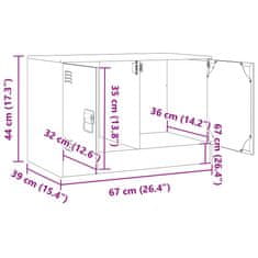 Vidaxl TV skrinka biela 67x39x44 cm oceľ