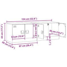 Vidaxl TV skrinky 2 ks olivovozelené 67x39x44 cm oceľ