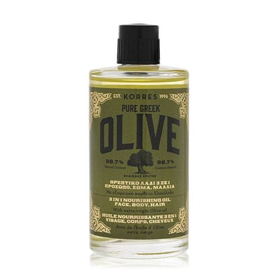 Korres Vyživujúci hodvábny olej 3 v 1 Pure Greek Olive (Nourishing Oil) 100 ml