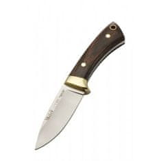 Muela COL-7M lovecký nôž 7 cm, drevo Pakka, mosadz, kožené puzdro