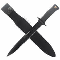 Muela SCORPION-26N taktický nôž 26 cm, celočierna, guma, kožené puzdro