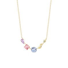 Preciosa Pozlátený náhrdelník s farebnými kamienkami českého krištáľu Bonbon Candy 2490Y70