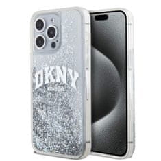DKNY  Liquid Glitter Arch Logo Zadný kryt pre iPhone 15 Pro Max Transparent