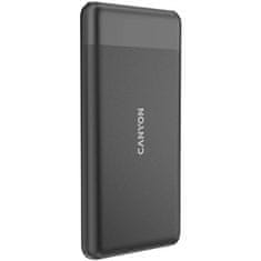 Canyon Powerbanka PB-1009B, 10 000mAh Li-pol, In USB-C+Lightning, Out USB-C PD 20W+1xUSB-A QC 3.0 - černá