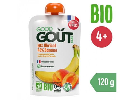 Good Gout BIO Marhuľa s banánom 120 g