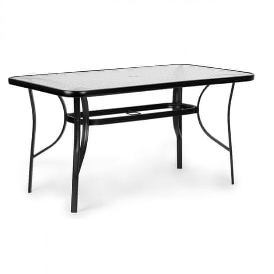 ModernHome Záhradný stôl WAVE 140x80 cm čierny