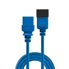 Lindy Kábel sieťový 230V predlžovací, C19 - C20, 2m, 1.50mm², 16A, modrý