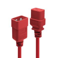 Lindy Kábel sieťový 230V predlžovací, C19 - C20, 3m, 1.50mm², 16A, červený