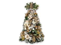 LAALU Zdobený umelý vianočný stromček so 169 ozdobami NEGATIVE CHAMPAGNE 270 cm stromček so stojanom a vianočnými ozdobami