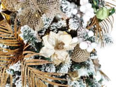 LAALU Zdobený umelý vianočný stromček so 106 ozdobami CHAMPAGNE 150 cm stromček so stojanom a vianočnými ozdobami
