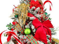 LAALU Zdobený umelý vianočný stromček so 124 ozdobami SANTA CLAUS 270 cm stromček so stojanom a vianočnými ozdobami