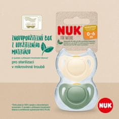 Nuk  NATURE dudlík latex 0-6m. 2 ks BOX zelená