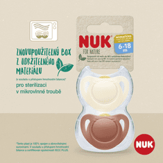 Nuk NATURE dudlík latex 0-6m. 2 ks BOX, červený