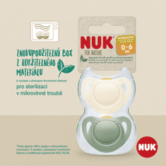 Nuk NATURE dudlík latex 6-18m. 2 ks BOX zelená