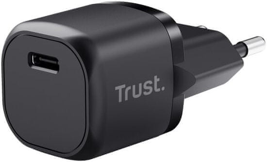 TRUST síťový adaptér Maxo, USB-C, 20W, čierna