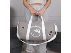 Šedá cestovná taška Hello Kitty, cestovná taška, objemná 50x25x25 cm 