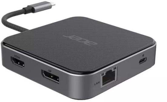 Acer dokovací stanice USB4 7v1, 2x USB-A, HDMI, DP, RJ45, Jack, USB-C, PD 100W