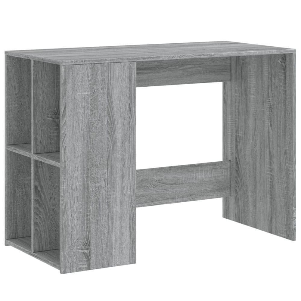 Vidaxl Stôl sivý dub sonoma 102x50x75 cm kompozitné drevo
