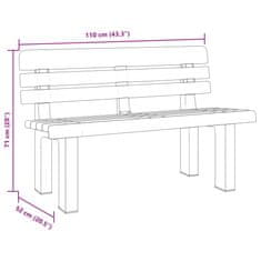 Petromila vidaXL Záhradná lavica antracitová 110x52x71 cm polypropylén