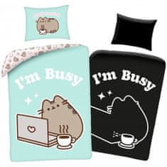 Halantex Bavlnené posteľné obliečky Pusheen - I'm Busy