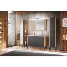 Kúpeľňová skrinka MADERA GREY 800 - graphite/artisan oak
