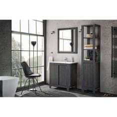 Regál do kúpeľne CLASSIC GREY 800 - black north pine