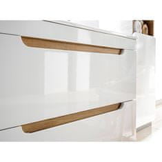 Kúpeľňová skrinka ARUBA WHITE 823 - dub craft zlatý/biely lesk