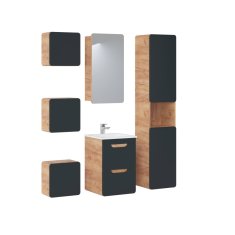 Kúpeľňová skrinka ARUBA COSMOS 800 - dub artisan/čierny mat