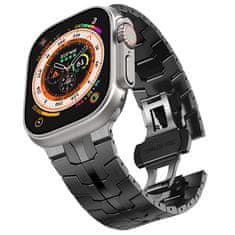 4wrist Ocelový tah Iron Man pro Apple Watch 42/44/45/49 mm - Black