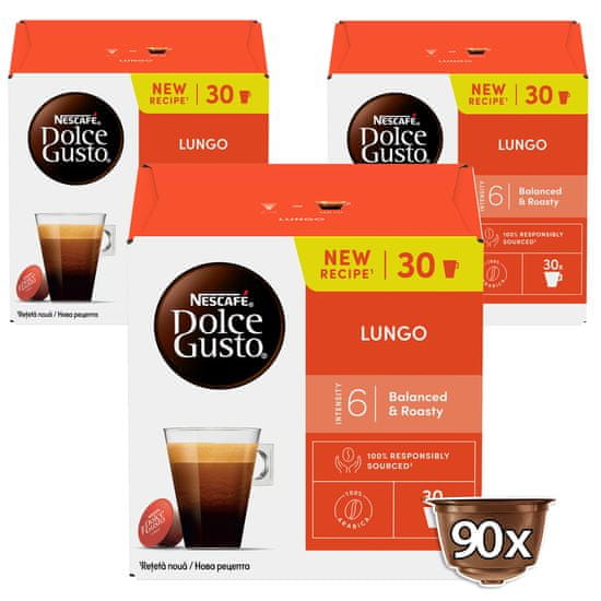 NESCAFÉ Dolce Gusto Lungo – kávové kapsle – 3x30 ks