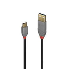 Lindy Kábel USB 2.0 AM/CM (3.1 Typ C) 2m, High Speed, Anthra Line, čierny