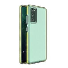 HURTEL SPRING CASE KRYT GÉLOVÉ PUZDRO S FAREBNÝM RÁMOM PRE XIAOMI REDMI NOTE 10 / REDMI NOTE 10S ŽLTÉ