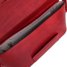 Hajn Dámska kožená listová kabelka 1168013 červená