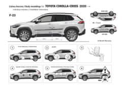 Rider Ochranné lišty bočných dverí, Toyota Corolla Cross, 2022- ,