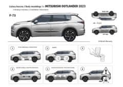 Rider Ochranné lišty bočných dverí, Mitsubishi Outlander IV, 2024- ,