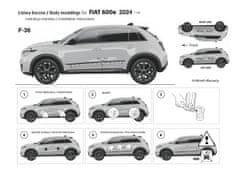 Rider Ochranné lišty bočných dverí, Fiat 600, 2023- ,