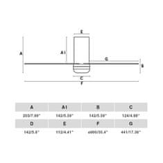 FARO Barcelona FARO MINI PUNT TUB S stropný ventilátor, biela/svetlé drevo DC SMART